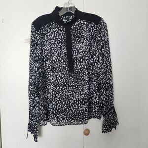 The kooples Women's grunge leapord chiffon Blouse Small